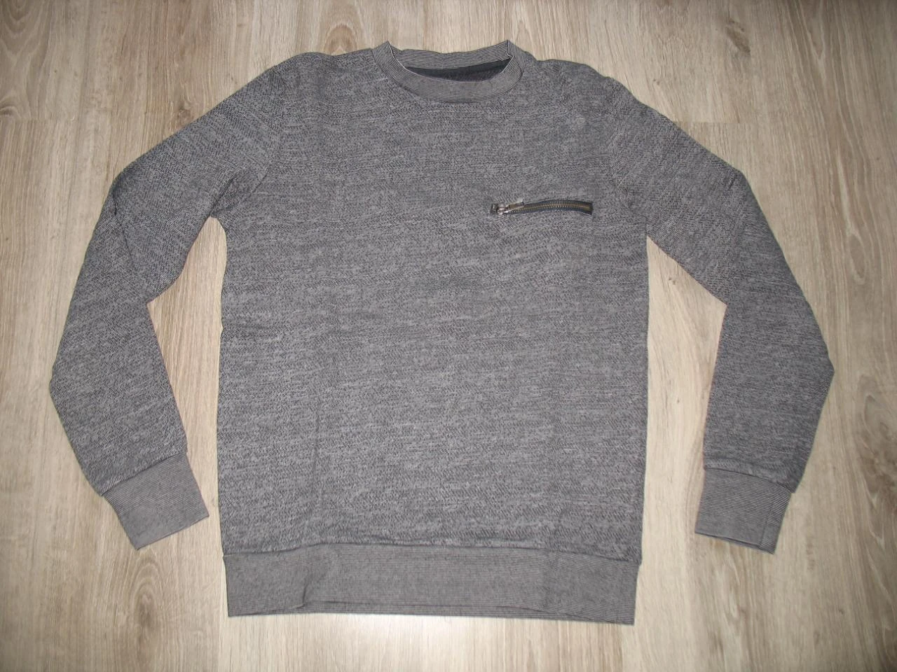 SWEAT SHIRT NOIR CHINE - BIZZBEE - TAILLE XS - n°03